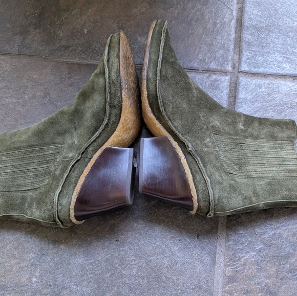 Tory Burch Lila Green Suede Boots Ladies 9M - Picture 5 of 8